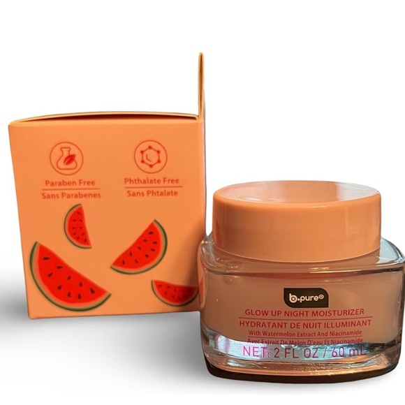 B-PURE Glow Up Night Moisturizer With Watermelon Extract and Niacinamide 2 oz - Picture 5 of 7